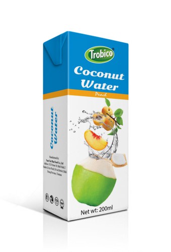200ml Peach Flavour Coconut Water